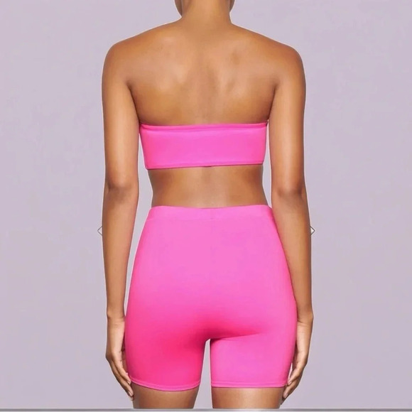 SKIMS Recycled Swim Mid Waist Short Limited Edition - Taffy 3X - Picture 4 of 9